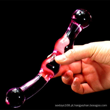 Dildo de vidro do brinquedo do sexo para mulheres Injo-Dg215